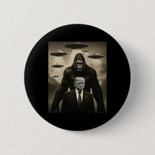 Badge Rond 5 Cm Trump Bigfoot Ufo Rencontre Aliène Invasion Uap Am