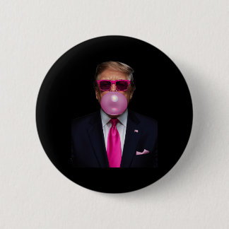 Badge Rond 5 Cm Trump Bubble Gum Shirt 2024 Vote Président Funny C