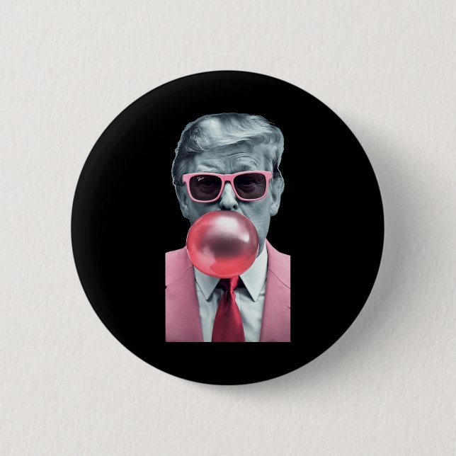 Badge Rond 5 Cm Trump Bubble Gum Yum (Devant)