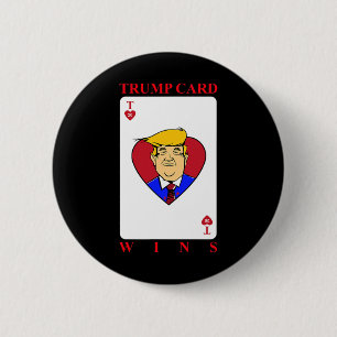 Badge Rond 5 Cm Trump Card remporte l'élection présidentielle 