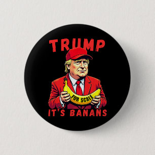 Badge Rond 5 Cm Trump C'est la banane (pour l'échelle)