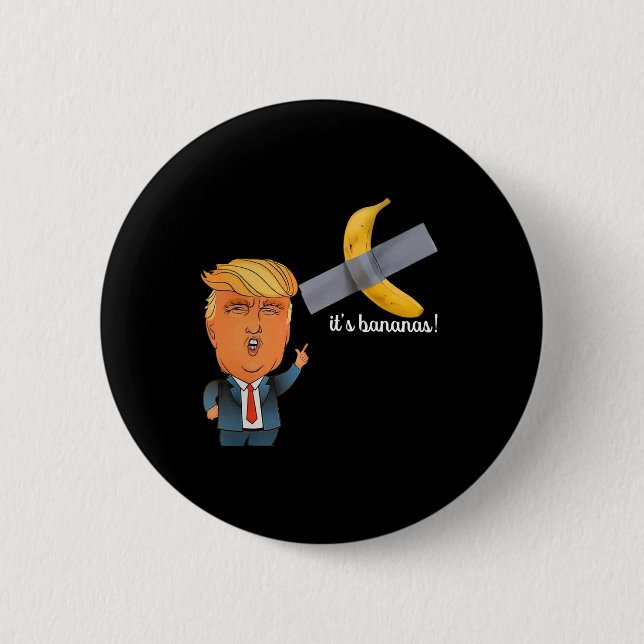 Badge Rond 5 Cm Trump, c'est la banane (pour l'échelle) Starship F (Devant)