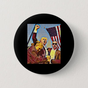 Badge Rond 5 Cm Trump combat