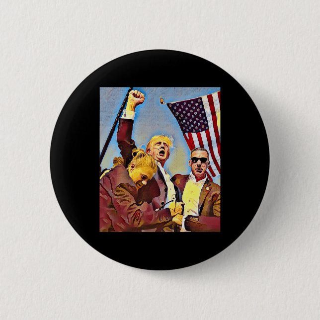 Badge Rond 5 Cm Trump combat (Devant)