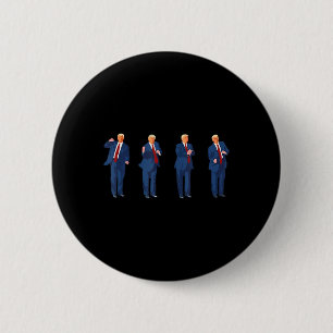 Badge Rond 5 Cm Trump Dance 4 juillet Trump 2024