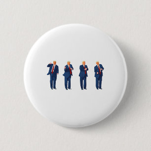 Badge Rond 5 Cm Trump Dance 4 juillet Trump 2024