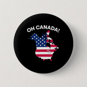 Badge Rond 5 Cm Trump Dit Oh Canada Amérique des États-Unis
