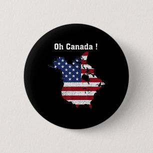Badge Rond 5 Cm Trump Dit Oh Canada Map America