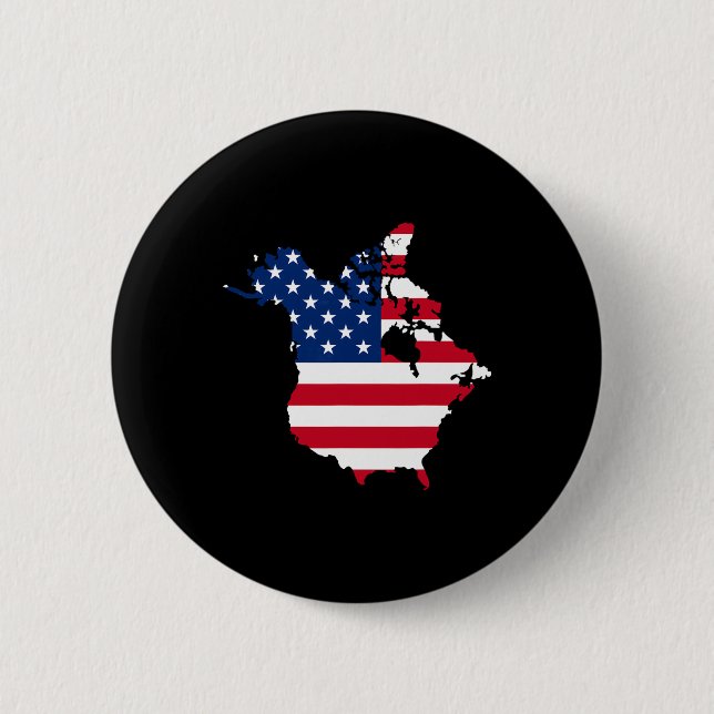 Badge Rond 5 Cm Trump Dit Oh Canada Map America (Devant)