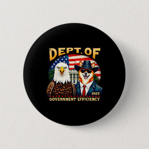 Badge Rond 5 Cm Trump Doge Men D.o.g.e Département Du Gouvernement