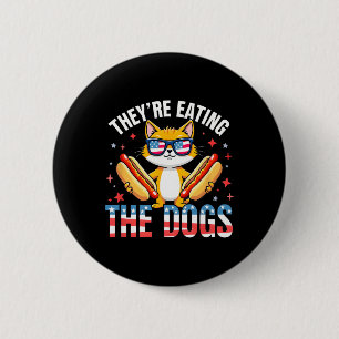 Badge Rond 5 Cm Trump Drôle Ils Mangent Les Chiens Les Chats Les
