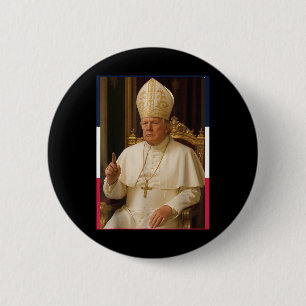 Badge Rond 5 Cm Trump Drôle Le Pape Trump Veut Être L'Onu