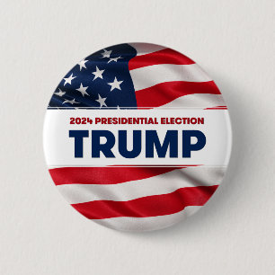 Badge Rond 5 Cm TRUMP Élection présidentielle américaine 2024