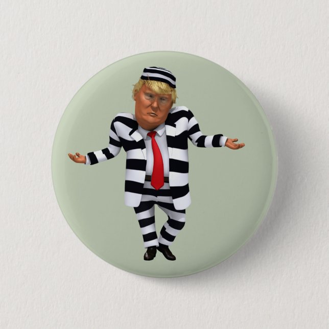 Badge Rond 5 Cm Trump en prison (Devant)