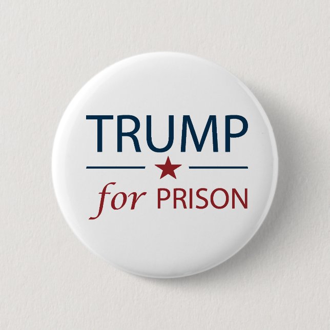 Badge Rond 5 Cm Trump En Prison Contre Trump Slogan Politique Chan (Devant)