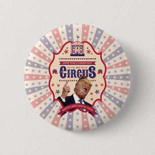 Badge Rond 5 Cm Trump est un clown - Poster Vintage du cirque