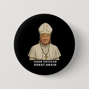 Badge Rond 5 Cm Trump et le pape du Vatican Trump font du vatikan 