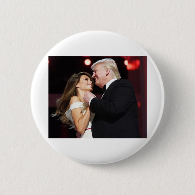 Badge Rond 5 Cm Trump-et-Melania (Devant)