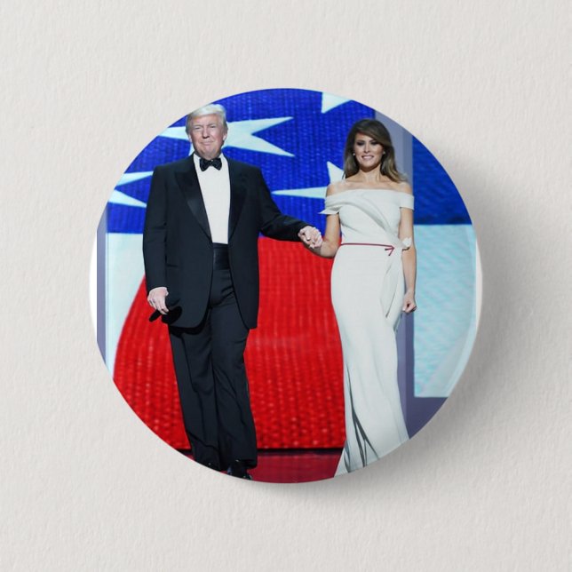 Badge Rond 5 Cm Trump-et-Melania-2 (Devant)