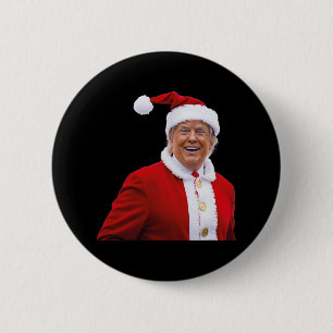Badge Rond 5 Cm Trump et Père Noël Trump