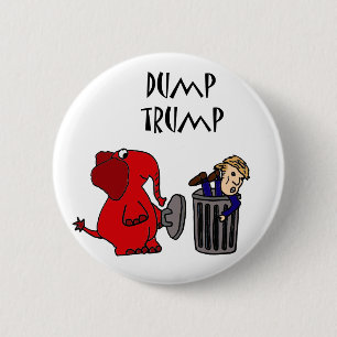Badge Rond 5 Cm Trump et son dessin politique