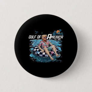Badge Rond 5 Cm Trump Flottant Funny Chemise Golfe Des Etats-Unis 