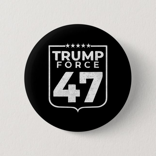 Badge Rond 5 Cm Trump Force 47  (Devant)