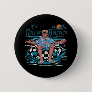 Badge Rond 5 Cm Trump Golfe des États-Unis Amérique 2025 Trump Mer