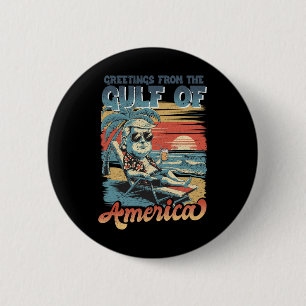 Badge Rond 5 Cm Trump Golfe des États-Unis Amérique 2025 Trump Mer