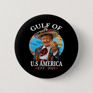 Badge Rond 5 Cm Trump Golfe des États-Unis Amérique 2025 Trump Mer