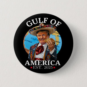 Badge Rond 5 Cm Trump Golfe des États-Unis Amérique 2025 Trump Mer