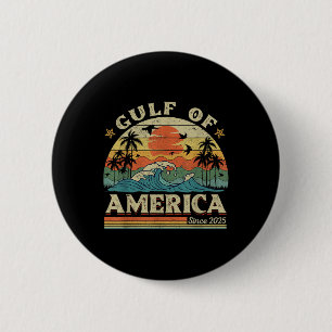 Badge Rond 5 Cm Trump Golfe des États-Unis Amérique 2025 Trump Mer
