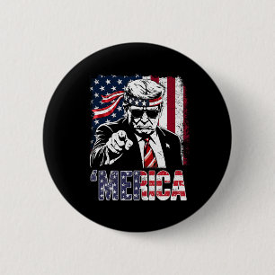 Badge Rond 5 Cm Trump Golfe des États-Unis Amérique Trump Apparel