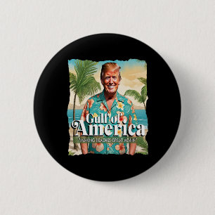 Badge Rond 5 Cm Trump Graphisme Funny Golfe Des États-Unis Trump M