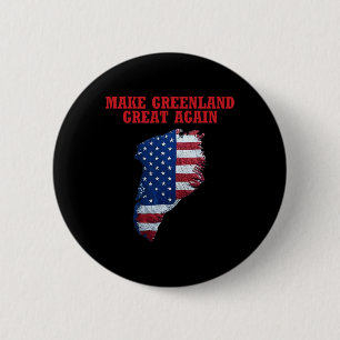 Badge Rond 5 Cm Trump Groenland États-Unis Drapeau Rendre le Groen