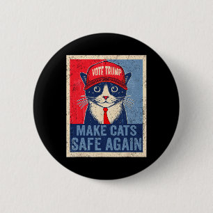 Badge Rond 5 Cm Trump Harris met à nouveau l'animal de compagnie e