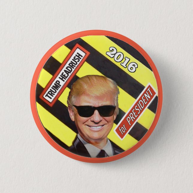 Badge Rond 5 Cm Trump Headush (Devant)