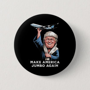 Badge Rond 5 Cm Trump Jumbo Jet Adventure Pour Les Amateurs D'Avia