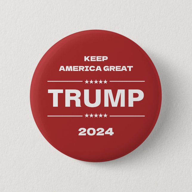 Badge Rond 5 Cm Trump Keep America Great President 2024 (Devant)