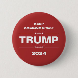 Badge Rond 5 Cm Trump Keep America Great President 2024