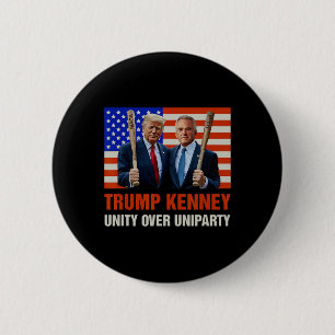 Badge Rond 5 Cm Trump Kennedy Unity over Uniparty 2024 Funny Elect