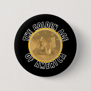 Badge Rond 5 Cm Trump L'Âge D'Or De L'Amérique 3