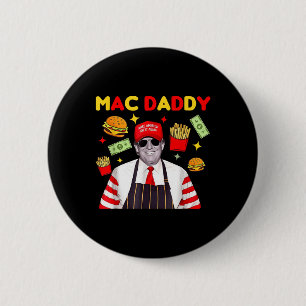 Badge Rond 5 Cm Trump Mac Daddy Uni - Noir - Petit - Manche courte