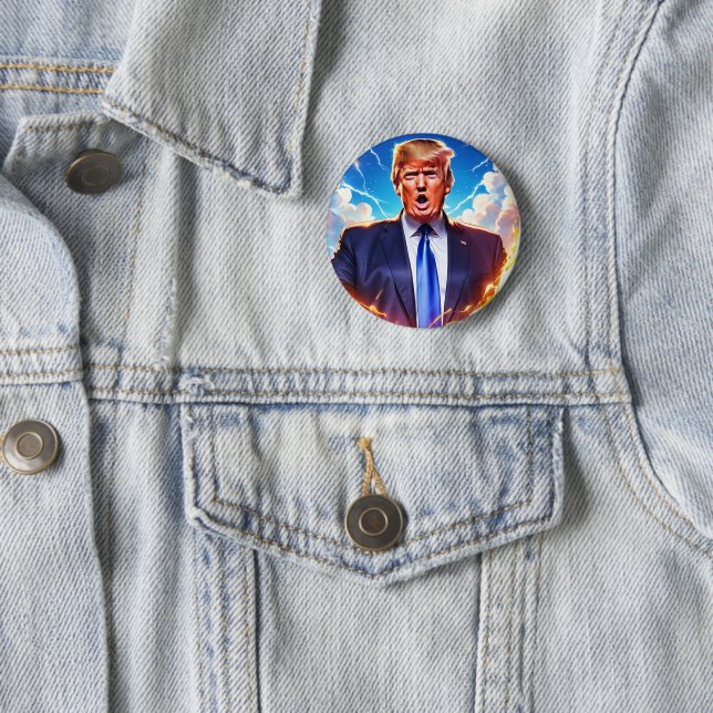 Badge Rond 5 Cm Trump MAGA 2024 Reprendre l'Amérique (En situation)