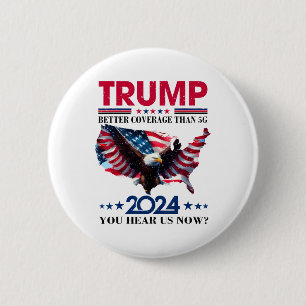 Badge Rond 5 Cm Trump Meilleure Couverture Que 5g Peux-Tu Nous Ent