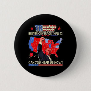 Badge Rond 5 Cm Trump Meilleure Couverture Que 5g Pouvez-Vous Nous