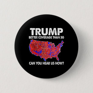 Badge Rond 5 Cm Trump Meilleure Couverture Que Carte 5g Soutien Tr