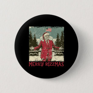 Badge Rond 5 Cm Trump Merry Rizzmas Drôle Humoristique Trump Dance