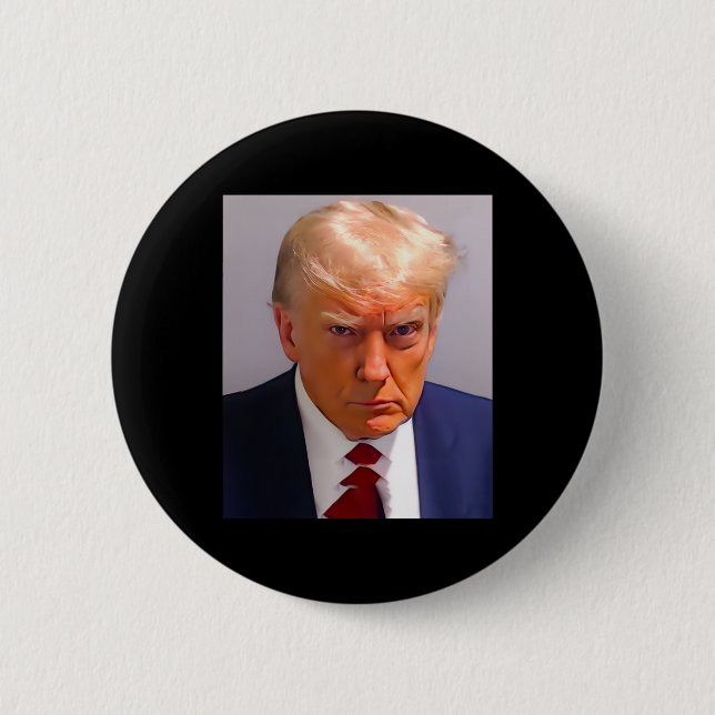 Badge Rond 5 Cm Trump Mug Shot 1 (Devant)