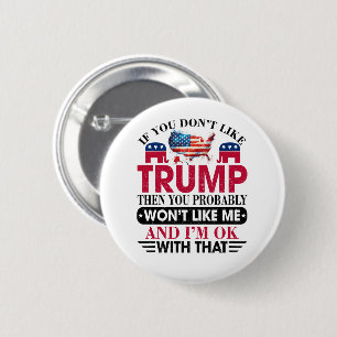 Badge Rond 5 Cm Trump ne me plaira pas